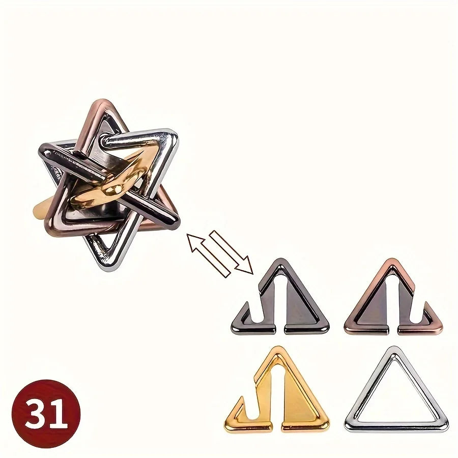 Ein klassisches intellektuelles Metallpuzzle-Spielzeug, ein schwieriges Lernspielzeug als Weihnachts-, Thanksgiving- und Geburtstagsgeschenk