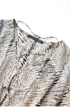 Tierfaserstoff~ Freizeitkleid für Damen, Rüschen-Seidenkleid, Designer Nischen-Seiden-Maxikleid, Neue Damenmode