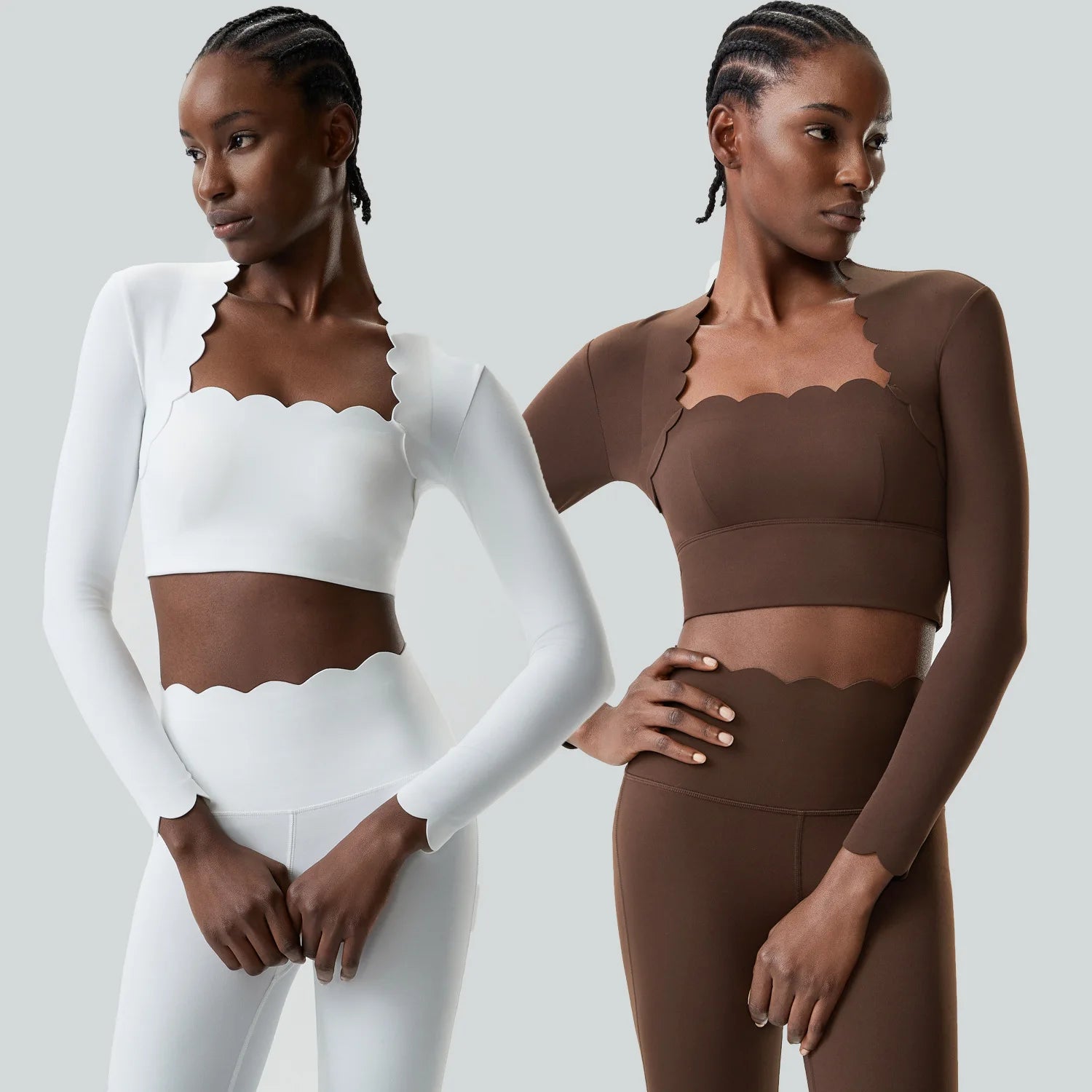 Asymmetrischer Wave-Design Damen Sport-Yoga-BH mit Brustpolstern, Nylon Stretch Atmungsaktiver Fitness-BH Hauptbild