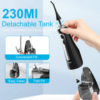 SEJOY Munddusche Irrigator Zahnaufhellungsstreifen Tragbar 230ML Tank 5 Modi 8 Düsen Reinigungsgerät für Zuhause