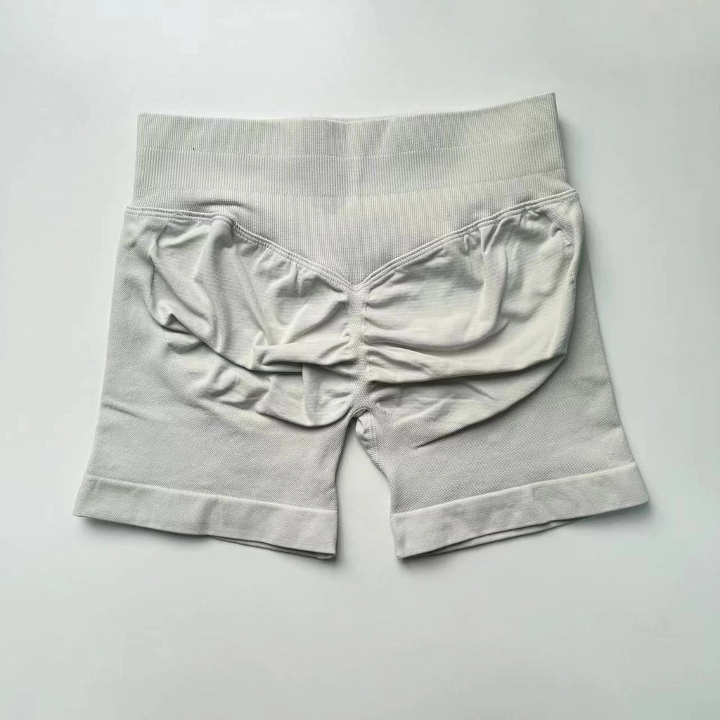 Impact Shorts 4.5" Nahtlos, hochelastisch, niedrig gerippter Bund, dezenter Po-Kontur-Shorts, Fitness Workout Yoga Gym Shorts