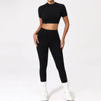 Nahtlose Yoga-Sets Sport-Fitness Hochbund-Hüfthebe-Formhose Rückenfreier BH-Anzug Workout-Gym-Leggings-Sets für Damen