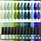 MTSSII 12tlg. Gellack-Set Nude Rosa Rot Glitzer Semi Permanent Soak Off UV Gel Nagellack Maniküre Kit Nagelzubehör DIY