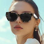 ZENOTTIC Polarisierte Sonnenbrille Damen Cat-Eye: Trendige Cateye Sonnenbrille für Damen - Süße Sonnenbrille UV400 Schutz