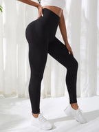 Damen Hosen Gym Yoga Nahtlos Sportkleidung Dehnbar Hohe Taille Athletik Training Fitness Leggings