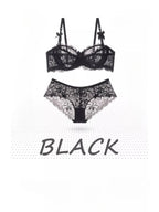MOYISU Sommer-Dessous-Set, transparenter französischer Spitze, Minimizer-BH, Slip, ultradünn, sexy Damenunterwäsche, großer Busen, sexy Po & Höschen