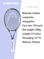 HEAD Carbon Composite Integration Tennisschläger für Anfänger Damen Herren Studenten Einzel-Trainingsschläger