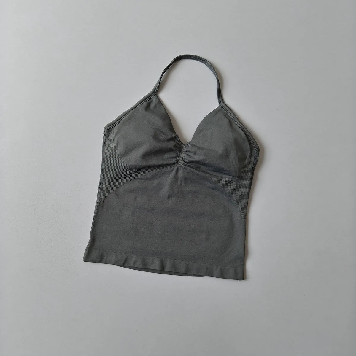 Langes Trägertop Yoga Weste Damen Rückenloses Tank Top Sport Fitness BHs Laufendes Workout Gym Neckholder
