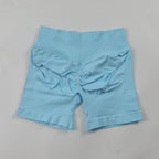 Impact Shorts 4.5" Nahtlos, hochelastisch, niedrig gerippter Bund, dezenter Po-Kontur-Shorts, Fitness Workout Yoga Gym Shorts