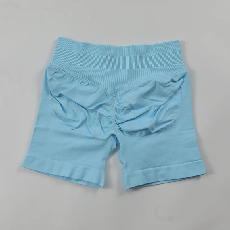 Impact Shorts 4.5" Nahtlos, hochelastisch, niedrig gerippter Bund, dezenter Po-Kontur-Shorts, Fitness Workout Yoga Gym Shorts