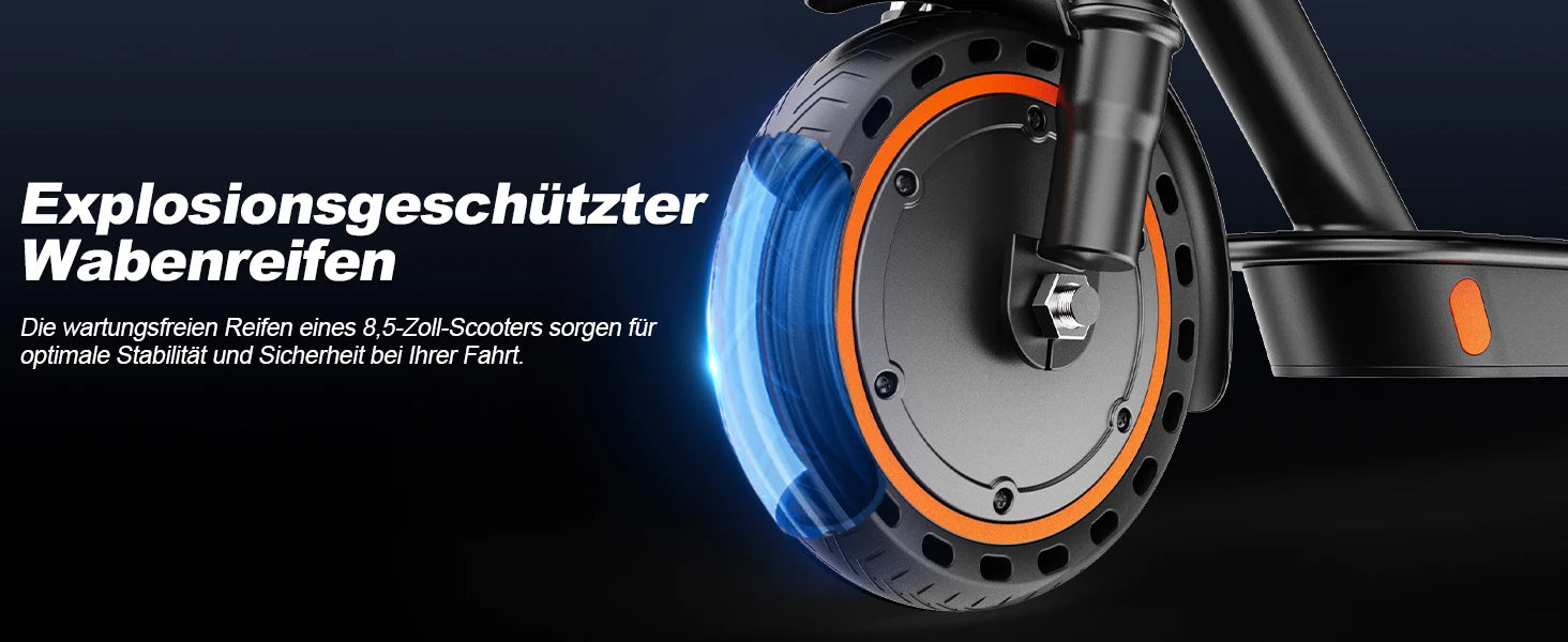 TODIMART T6 ABE E-Scooter mit Straßenzulassung, 30 km, 350 W, Zoll-Reifen, doppelter Stoßdämpfer, E-Scooter für Erwachsene