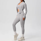 3-teiliges Sportbekleidung Yoga-Set Gym Sport-BH Reißverschlussjacke Leggings Kleidung Sportbekleidung Yoga-Anzüge für Damen Fitness-Set Trainingsanzug