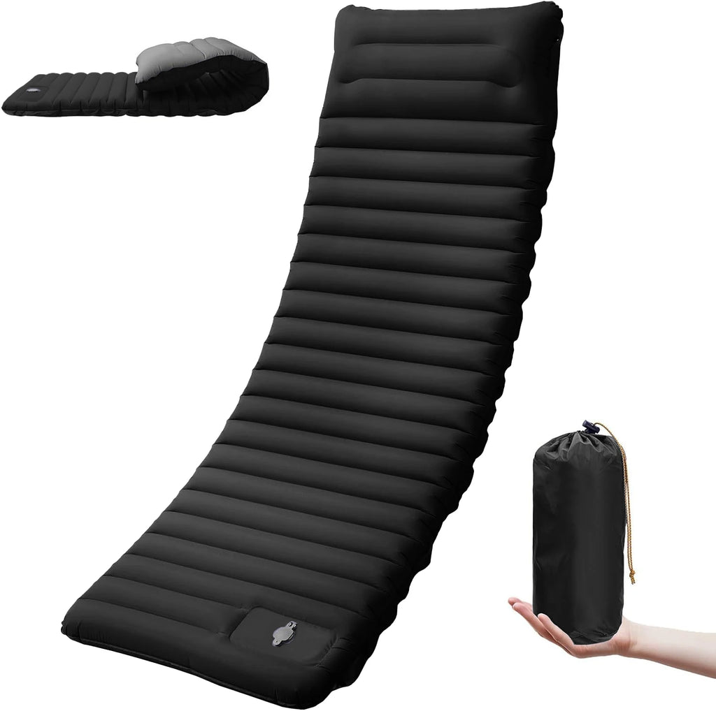 Extra dickes, 10 cm hohes Camping-Schlafpolster, selbstaufblasende Outdoor-Campingmatten, miteinander verbindbares Schlafpolster zum Wandern und Angeln