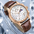 LIGE Retro Elegant Quartz Women's Wristwatches Simple Diamond Dial Fashion Casual Outdoor Date Waterproof Moon Phase Woman Watch