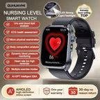 Neue Gesundheitsuhr Harnsäure Blutdruck Blutsauerstoff Körperanalyse Körperfett Smartwatch EKG+PPG Bluetooth Anruf Uhr Frauen Männer