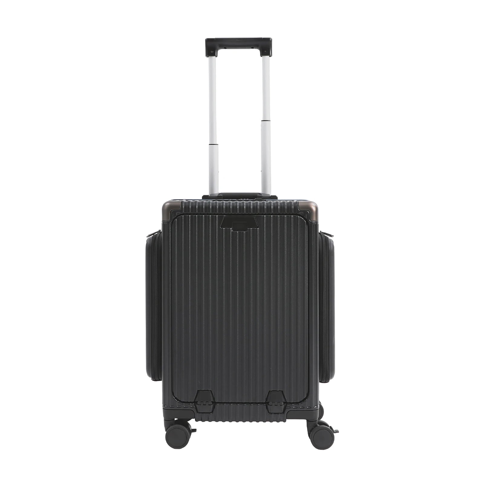 Moderner 20-Zoll PC-Gepäckkoffer, Aluminiumlegierung, Hartschale, Reisekoffer mit 4 Rollen, 3-Öffnungs-Struktur für Reisen