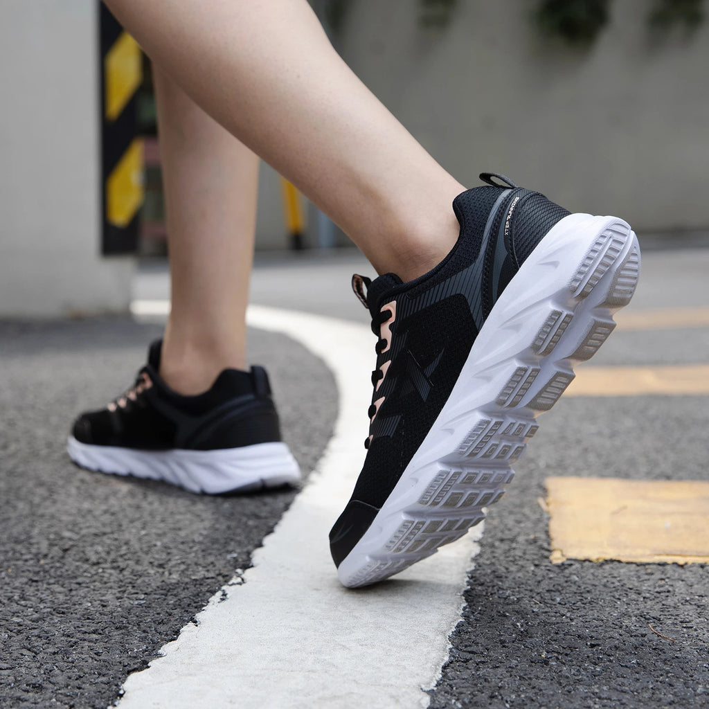Xtep Damen Laufschuhe Verschleißfeste Freizeit-Sportschuhe Für Damen Winter Tennis Sneaker Damen Weiß 879318110073