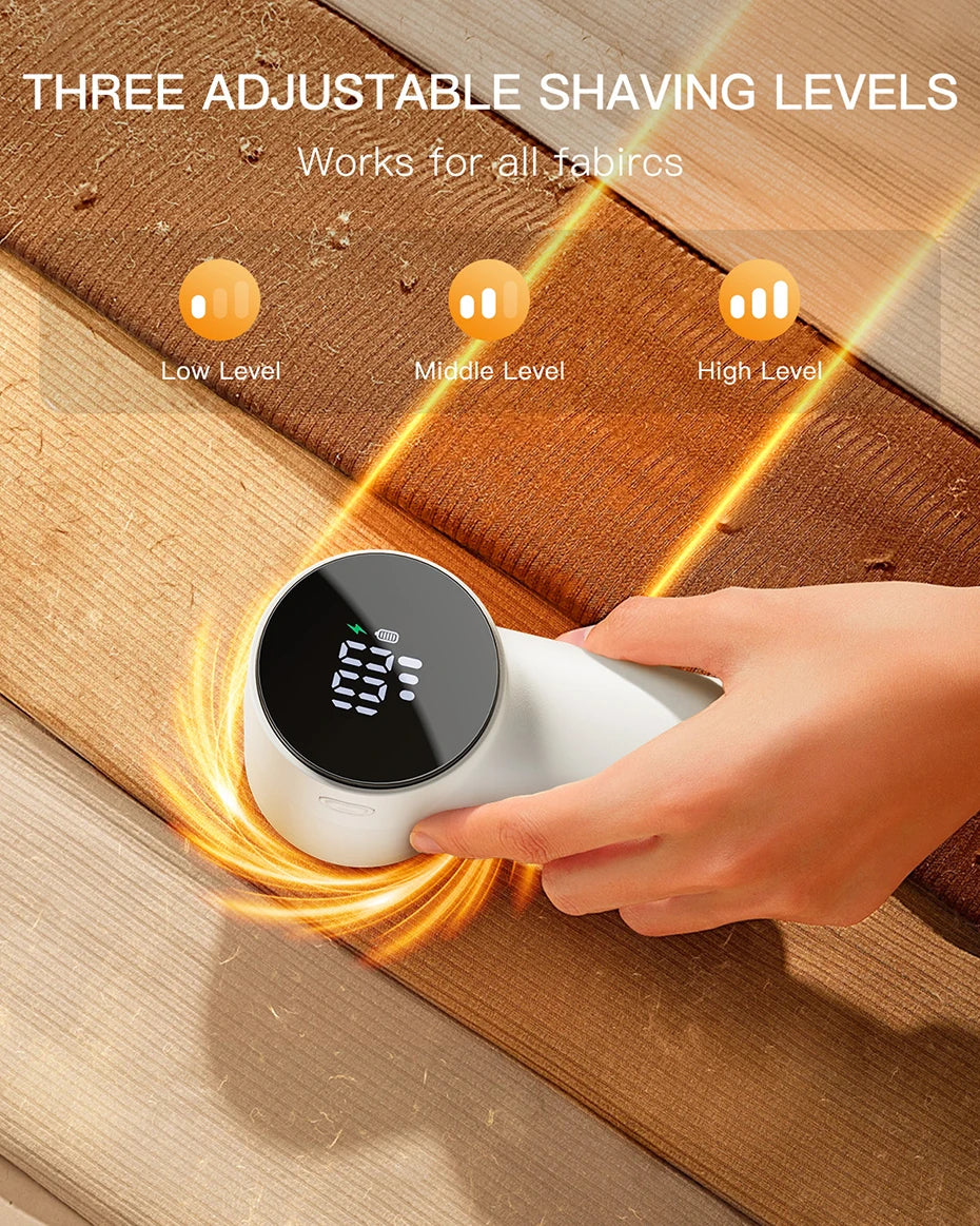 coldSky Fusselrasierer, 3 Geschwindigkeiten, wiederaufladbar, elektrisch, tragbar, zur Entfernung von Fusseln an Kleidung, Sofa und Decken