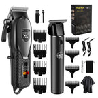 hiena Haarschneidemaschinen-Set für Herren Elektrorasierer Haartrimmer Professionelle Schneidemaschine Haartrimmer mit LCD-Digitalanzeige