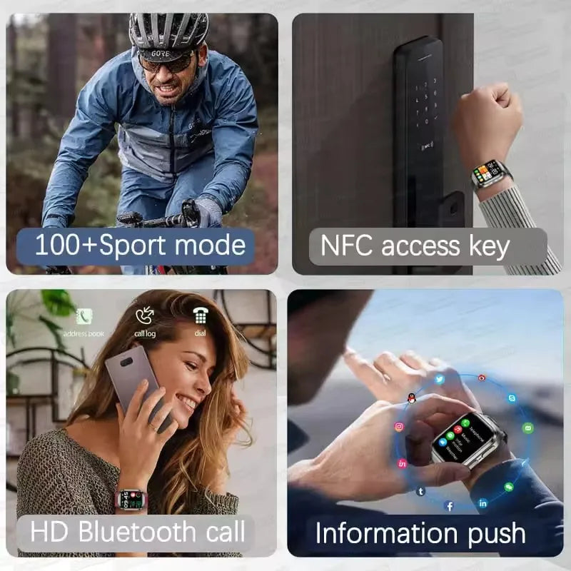 2026Neue Gesundheitsuhr Blutdruck Genaue Messung Smartwatches Herren Harnsäure Blutfette wasserdicht Airbag Smartwatch Damen