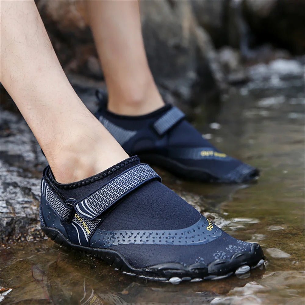 Herren Damen Wasserschuhe Schnell Trocknend Rutschfest Fünf-Finger-Schuhe Outdoor-Watschuhe Schwimmschuhe Barfuß Aquaschuhe Leichte Sneakers
