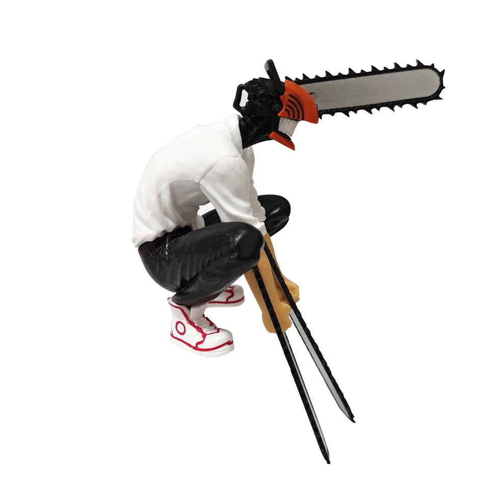 Anime Chainsaw Man Figur 2er Set Denji Actionfigur 14-17cm Auto Dekoration Puppe PVC Modell Sammlerstücke Kindergeschenke