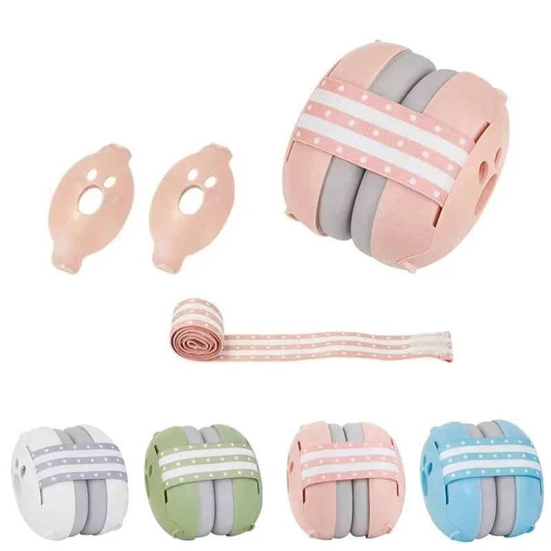 Baby Ohrenschutz für Babys Kleinkinder Elastischer Lärmschutz Ohrenschützer Baby Kopfhörer gegen Hörschäden Verbessert den Schlaf