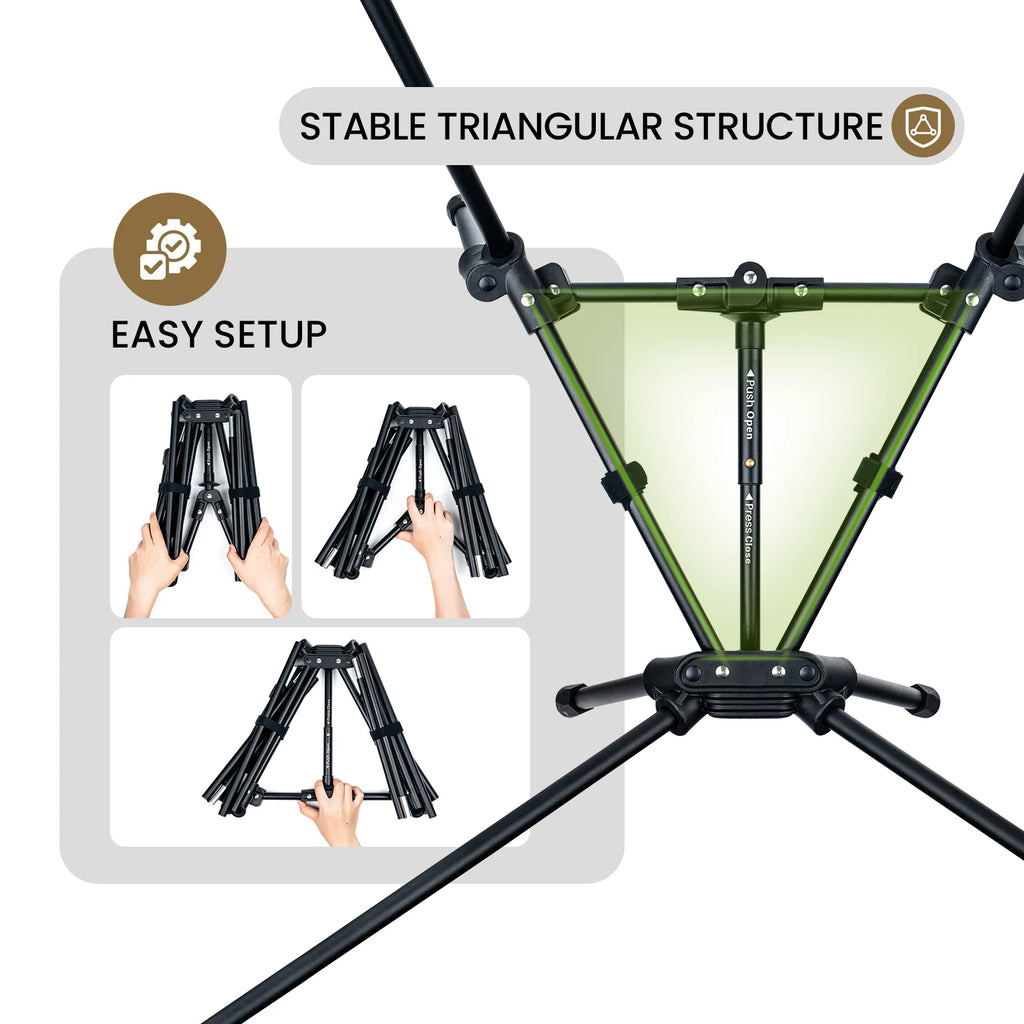 OneTigris Portable Tigerblade Campingstühle Klappstuhl Angelstuhl Für Trekking BBQ Partys Garten Strand Indoor-Einsatz