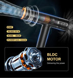 VGR Haartrockner ohne Blätter Professional Negative Ionen Föhn Bürstenloser Motor 11000 RPM Leistungsstarker elektrischer Trockner für Salon V-427