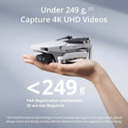 DJI Mini 4K Drohne Kamera 249g 3-Achsen Gimbal Stabilisierung 10km Videoübertragung Auto Rückkehr Widerstand Lange Akkulaufzeit Original C0