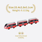 Holz Eisenbahn Lokomotive Magnetische Elektrische Auto Zug Spielzeug Passend für Biro Holz Diecast Slot Schienenbahn Weihnachten Geschenk