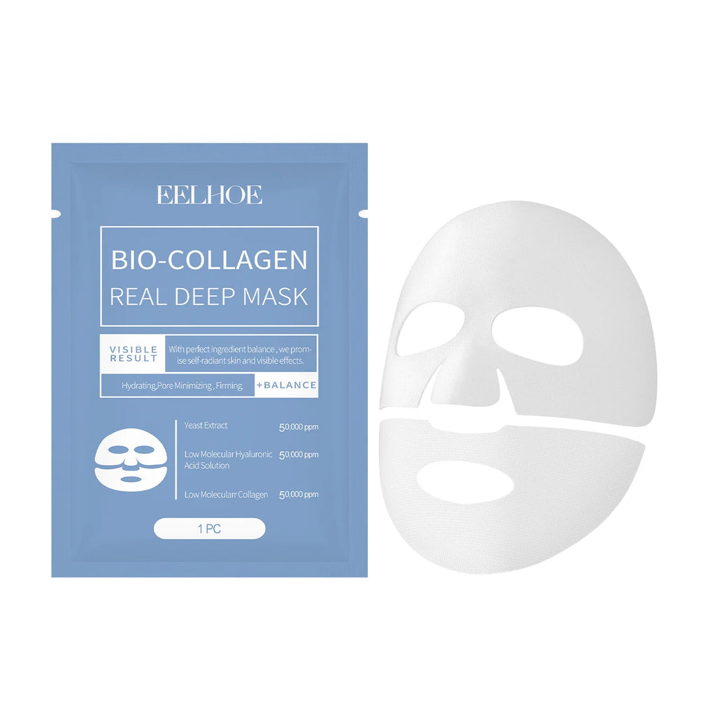 1/3/5/10pcs Bio-Collagen Real Deep Mask Soluble Collagen Sheet Mask Hydrolyzed Collagen Moisturizing Face Mask Skin Care Product