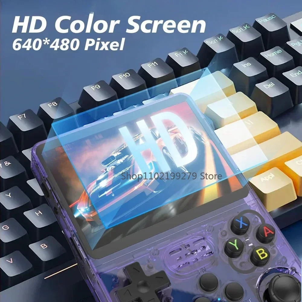 128G R36S Retro Handheld-Videospielkonsole Linux-System 3,5 Zoll IPS-Bildschirm R35s Pro Tragbarer Taschen-Videoplayer 64 GB Spiele