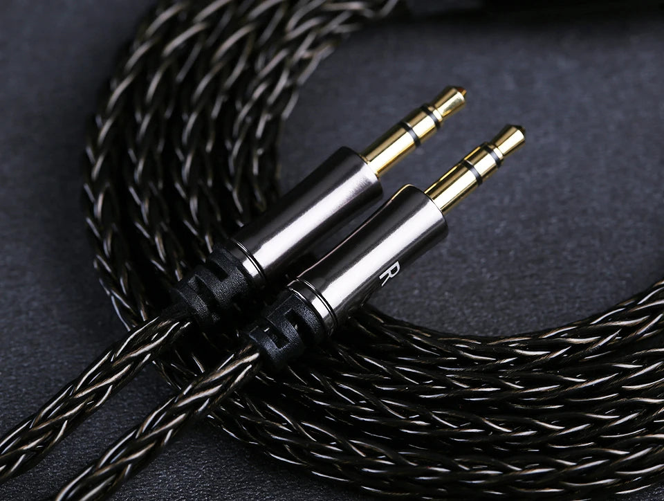 OPENHEART 16-adriges Kopfhörerkabel 1 zu 2 Klinken dual 3.5/2.5/4.4mm/XLR symmetrisches Kabel für HIFIMAN DENON Ersatzkabel 2m 3m