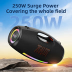 ZEALOT-S89 250W Wasserdichter tragbarer Bluetooth-Lautsprecher, kabelloser Outdoor-Boombox-SubwooferDreifach passive Radiatoren-Tiefer Bass