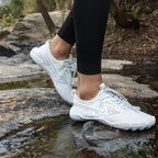 Oiaano Barfußschuhe Herren Schwarz Damen Wassernetz Minimalistische Sneaker Sport Aqua Strand Weiche Sohle Leicht Atmungsaktiv Outdoor Wandern