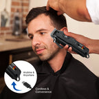 hiena Haarschneidemaschinen-Set für Herren Elektrorasierer Haartrimmer Professionelle Schneidemaschine Haartrimmer mit LCD-Digitalanzeige