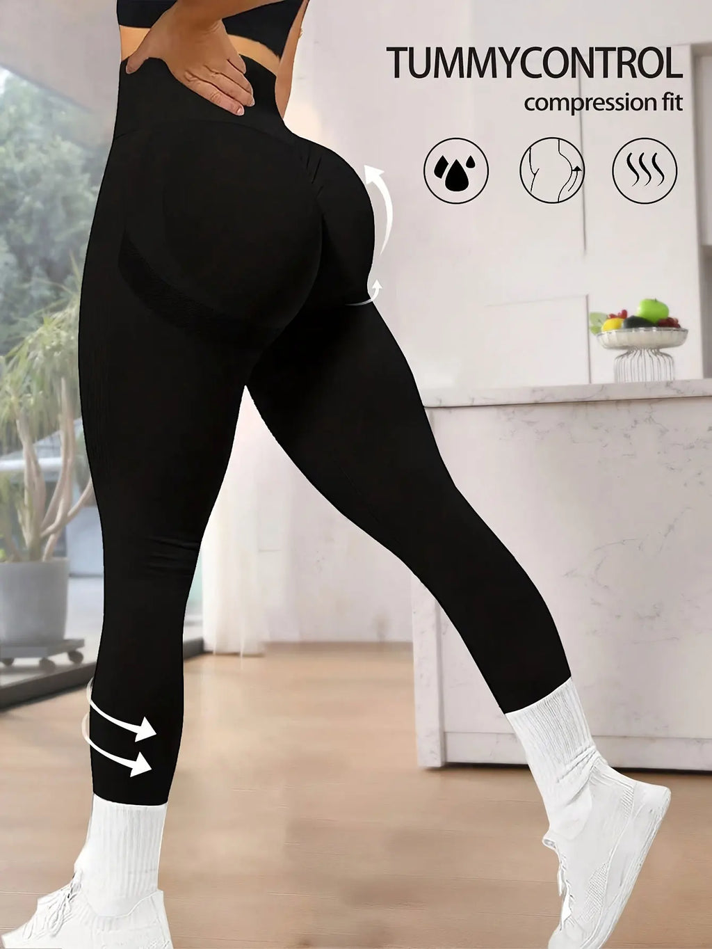 CZGUKE 2-teilige Damen Tie-Dye-Hose Sport Leggings Nahtlos High Waist Push-up Damen Fitness- und Trainingskleidung