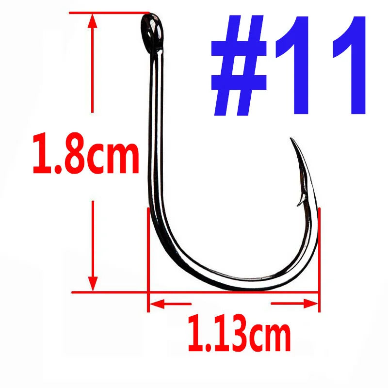 100/50/25 Stück Iseama Karpfenangelhaken, Offset Circle Hook, Einzel-Fliegenangelhaken, Widerhaken, Meeresangelhaken, Zubehör