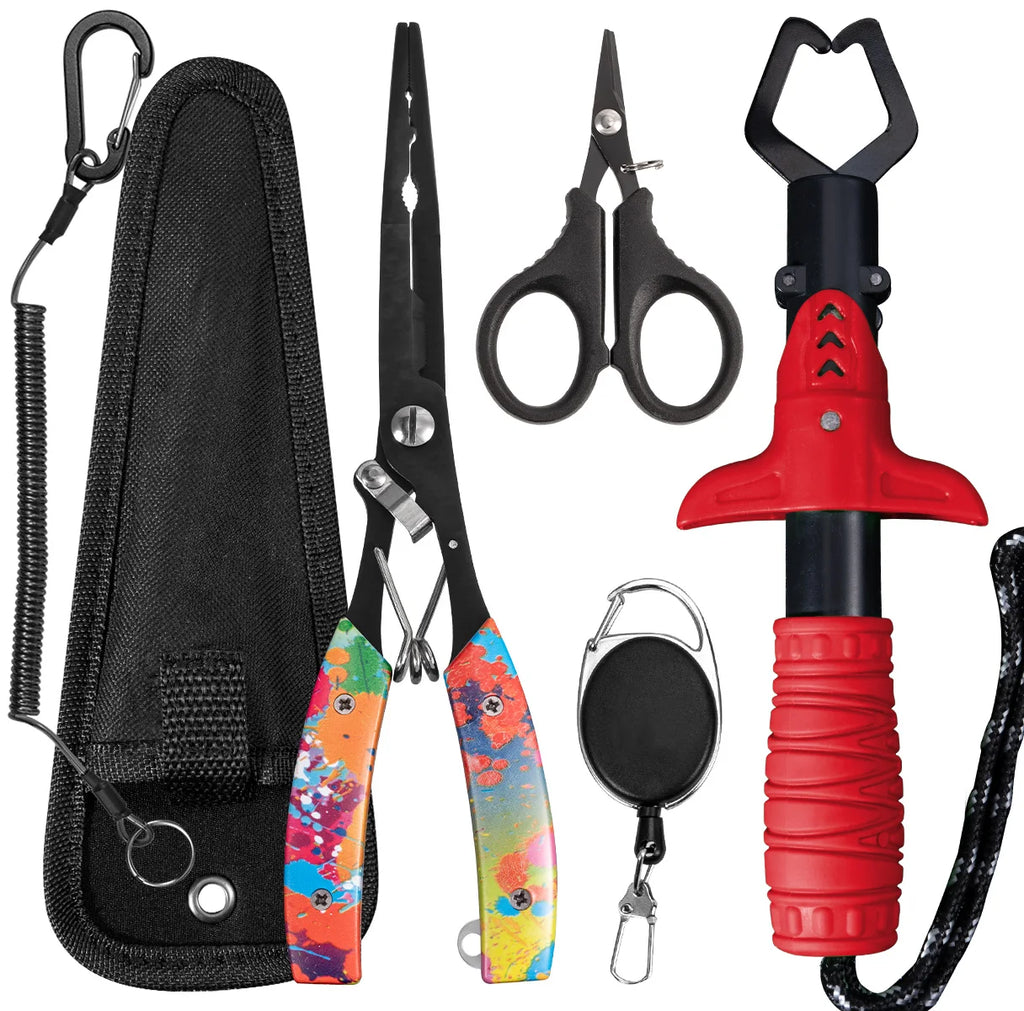 Multifunktionale Angelzubehöre: Edelstahl-Angelzange, meerwasserbeständig, Outdoor-Angelwerkzeuge, Herren-Geschenke