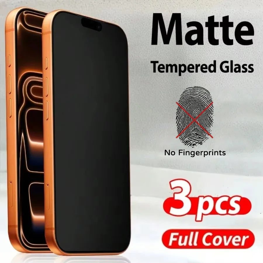 1-3 Stk. Matte Displayschutzfolie für iPhone 17 Pro Max 16 15 14 13 12 11 X XR XS Max 6 7 8 Plus SE Gehärtetes Glas Schutzfolie