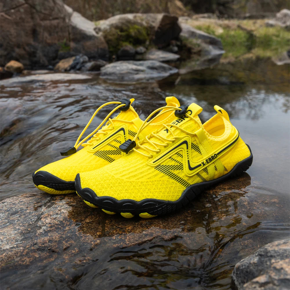 Oiaano Barfußschuhe Herren Schwarz Damen Wassernetz Minimalistische Sneaker Sport Aqua Strand Weiche Sohle Leicht Atmungsaktiv Outdoor Wandern