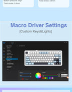 AULA F75 2.4G Kabellos/Bluetooth/Kabelgebunden Gaming Mechanische Tastatur RGB Angepasstes 75% Layout OEM Profil Gasket Struktur