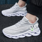 YRZL Herren Sportschuhe Laufen Schwarz Jogging Freizeit Sneaker Outdoor Atmungsaktives Mesh Damen Leichte Stoßdämpfung Schwarz Tennis