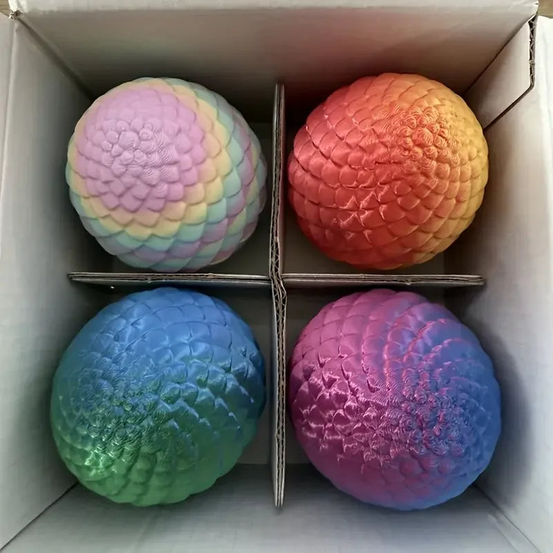 4tlg/Set 3D-gedrucktes Schlangen-Überraschungsei als Dekoration, flexible Gelenke, das beste Geschenk für 3D-Druck-Enthusiasten