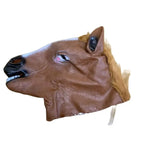 Herren Braunes Pferd Masken Mädchen Lustige Pferdekopfmaske Latex Tiermaske Neuheit Halloween Cosplay Kostüme Kopfbedeckung Mascara De Latex