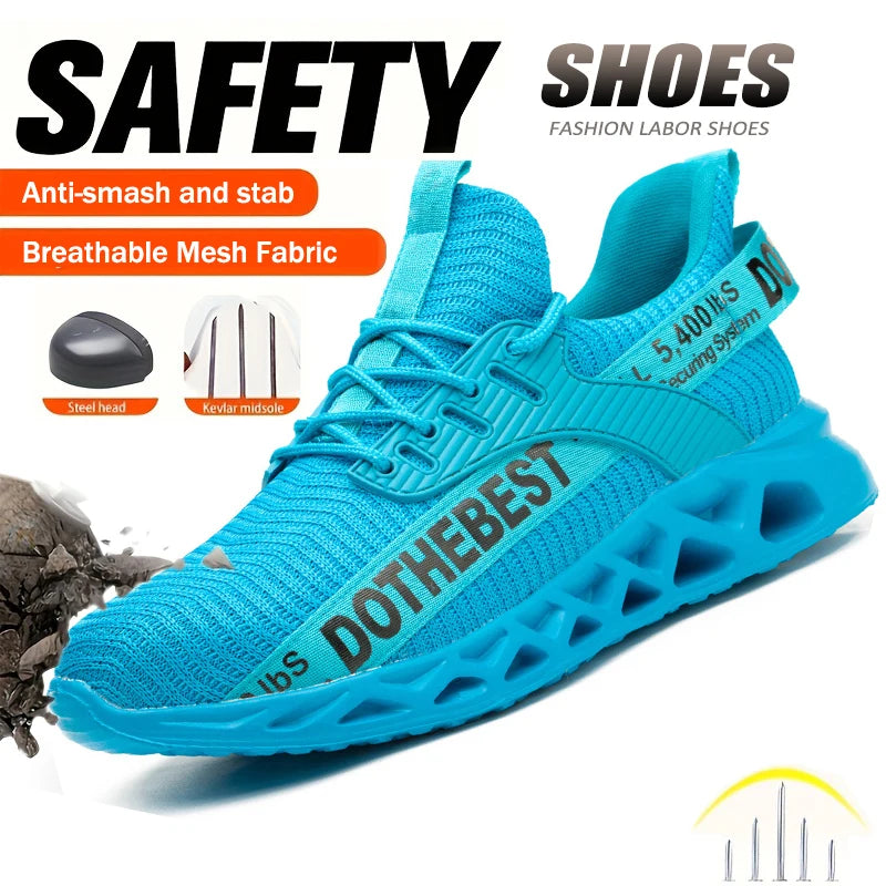 Sicherheitsschuhe Herren für die Arbeit Sneaker Damen Herren Stahlkappen-Arbeitsschuhe Sicherheitsschuhe Leicht Anti-Zerstörung Anti-Durchstich Hauptbild