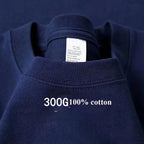 Sommer Baumwolle Strapazierfähiges 300-Gramm-T-Shirt aus amerikanischer Reinbaumwolle für Herren mit kurzen Ärmeln, lässiges Basic-Oberteil, Oversized T-Shirt