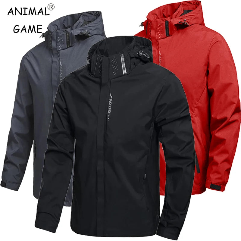 Men's Outdoor Waterproof Raincoat Lightweight Cycling Coat with Hood Streetwear Hiking Windproof Jacket Climbing Outdoor Jackets Hauptbild