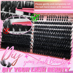 60/402PCS 100D Wimpernset mit unteren Wimpern, dick und angenehm zu tragen für den Alltag, Party, Hochzeit, Abend-Make-up, Wimpernverlängerungen